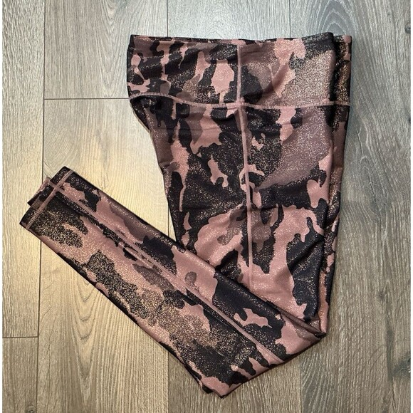 NWT MONO B High Waist Tummy Control Leggings Sparkle Brown Camouflage Size 1X - Picture 3 of 3